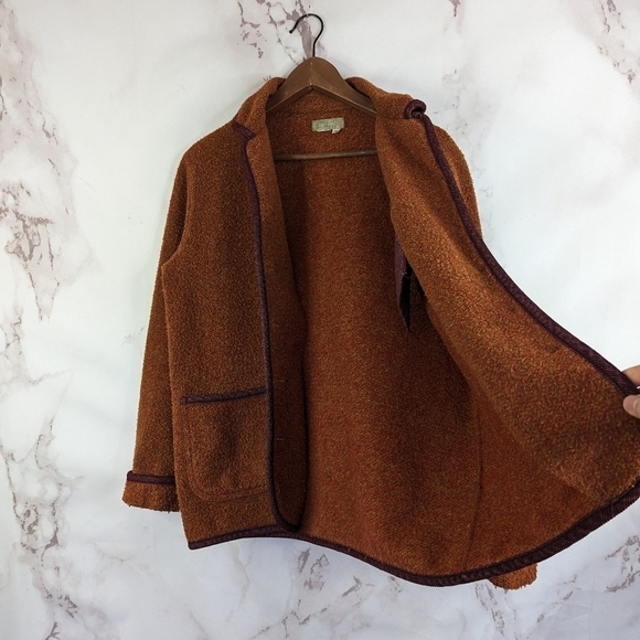 The Territory Ahead Jacket Womens Medium Wool Coat Button Orange Brown Corduroy - Picture 8 of 12
